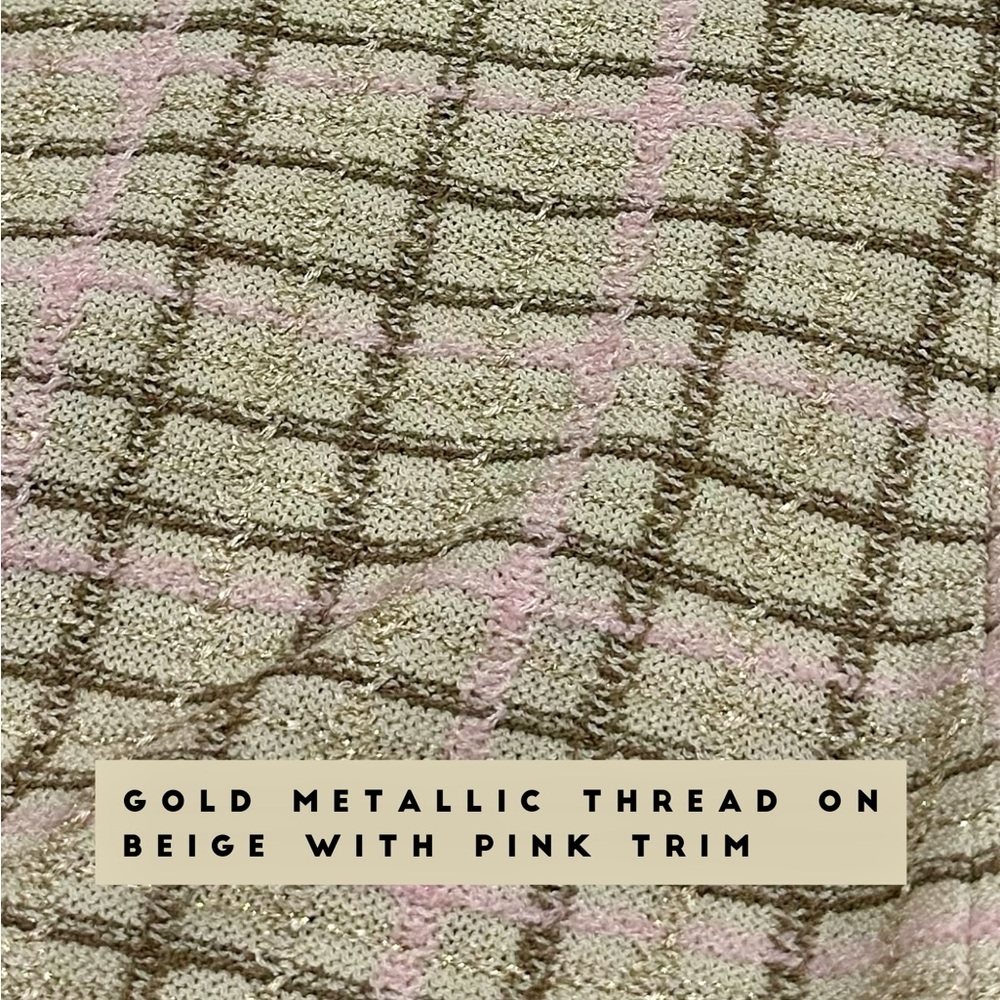 St. John Collection Plaid A-Line Skirt - worn once, perfect, metallic tweed - Picture 5 of 5